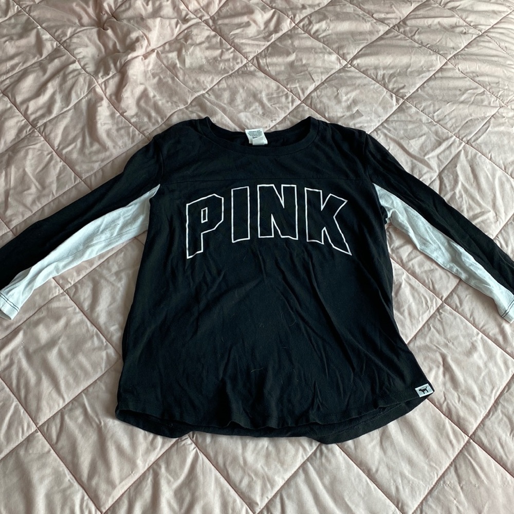 Pink brand baseball tee